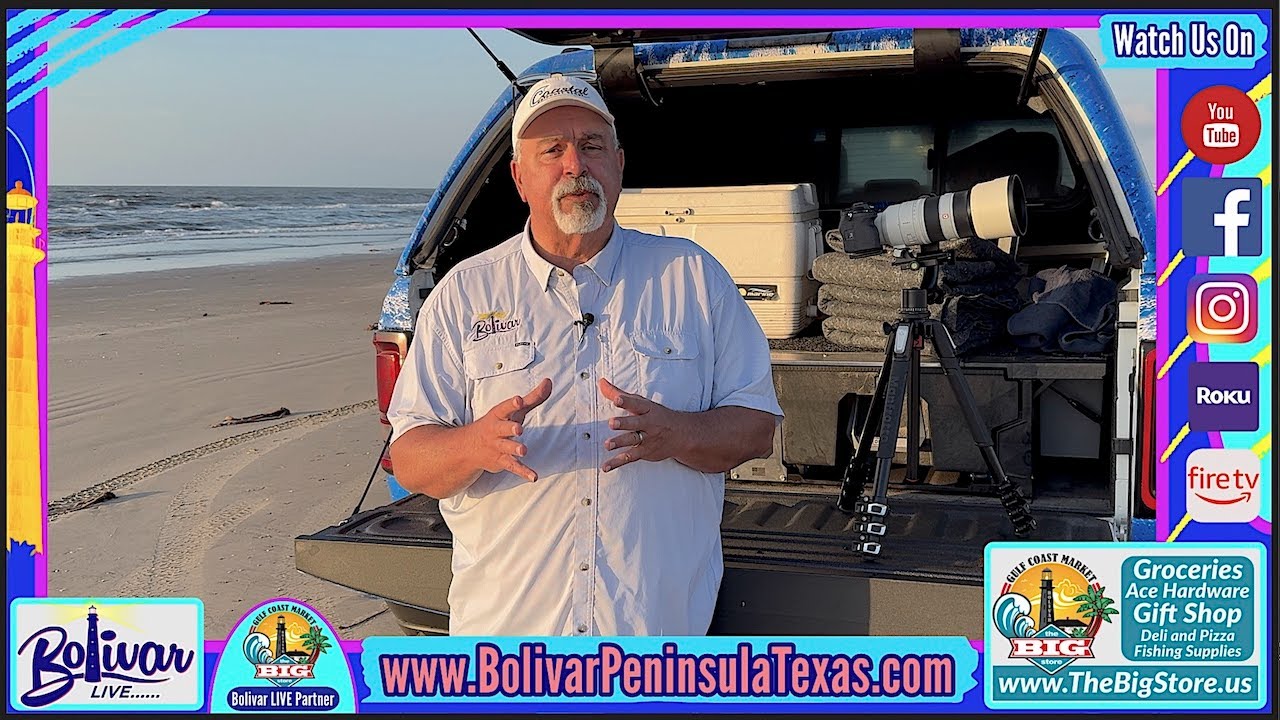 Beachfront Live In Crystal Beach, Texas With A Sunrise, SOunds Of The Surf And Look At Week Ahead