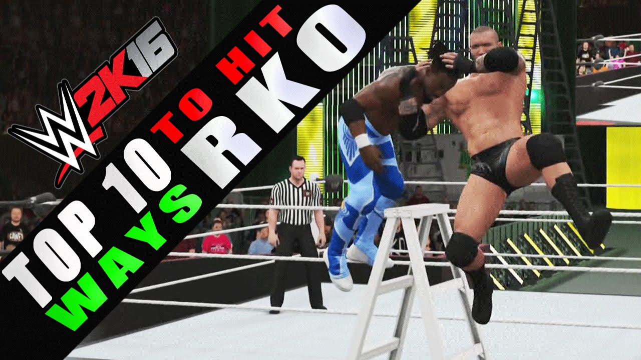 WWE 2K16 - TOP 10 Ways to Hit RKO!! HD