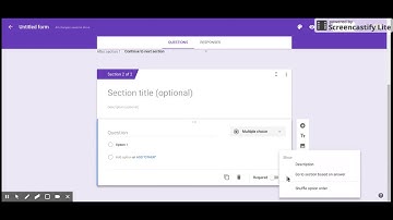 Using data validation and section breaks with Google Forms