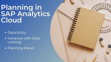 Planning in SAP Analytics Cloud | Data Entry | Version with Data Locking | Planning Panel