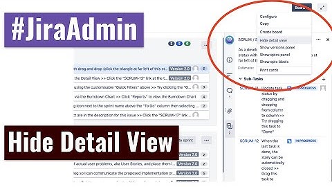 Jira Admin - Hide detail view on your board
