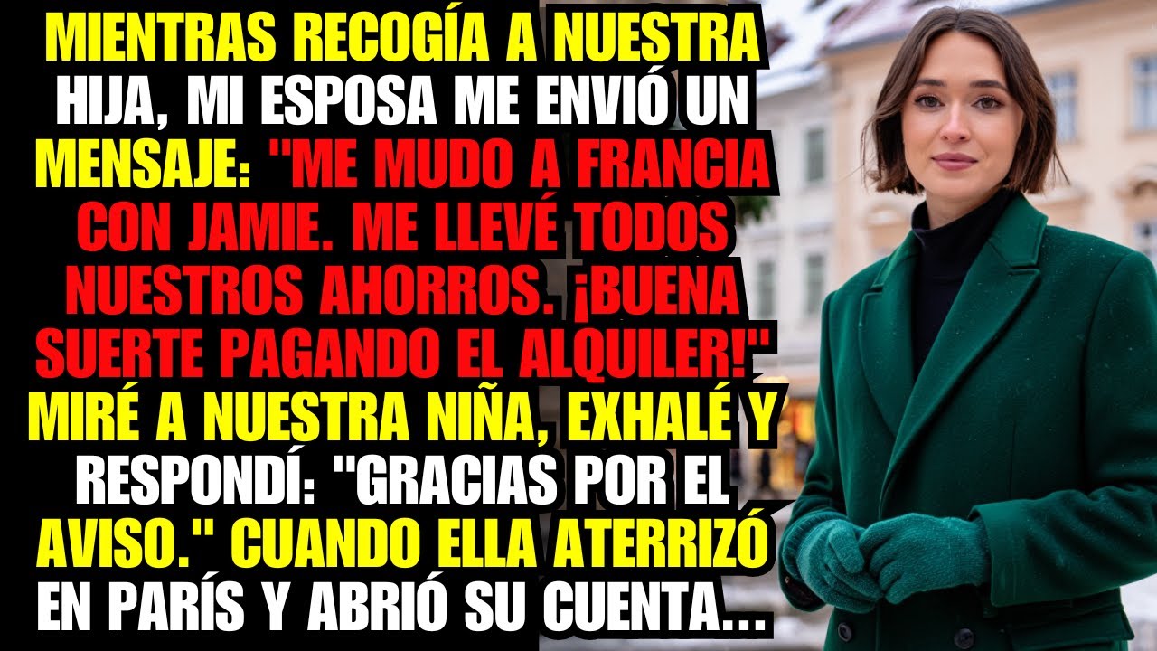 Mientras recogía a nuestra hija, mi esposa me envió un mensaje: 