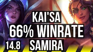 KAI'SA & Blitzcrank vs SAMIRA & Lulu (ADC) | 66% winrate, 13/3/6 | BR Grandmaster | 14.8