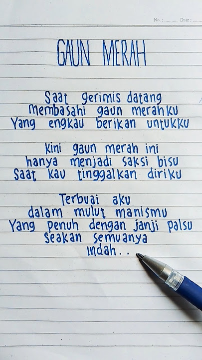 Sonia || Gaun Merah || Saat gerimis datangMembasahi gaun merahku 💖