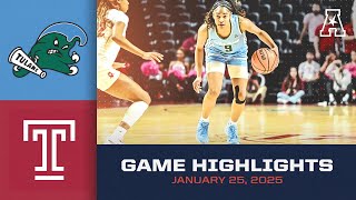 Game Highlights: Tulane vs. Temple (Jan. 25, 2025)