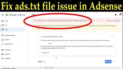 Fix Ads.txt Issue in Adsense In Simple Steps - 2021 Method || Wordpress Issue In Connecting Adsense