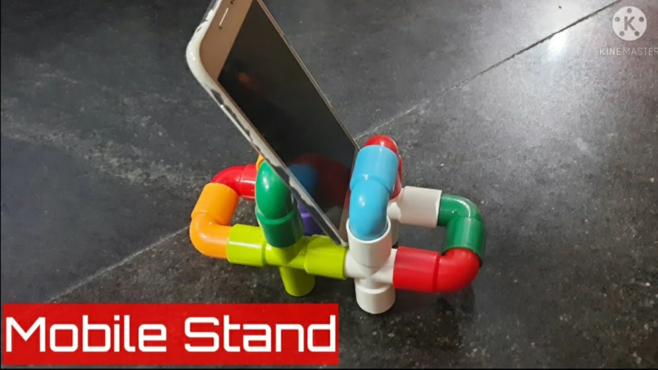 How to make a Mobile Stand with  Pipe Puzzle Game 