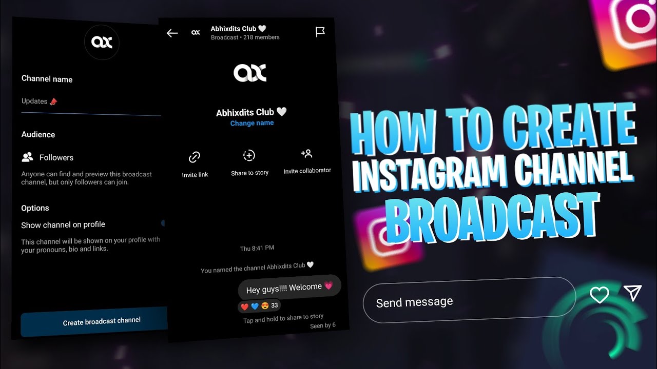 How to create Instagram Channel Broadcast 😈|| How to use Instagram ...