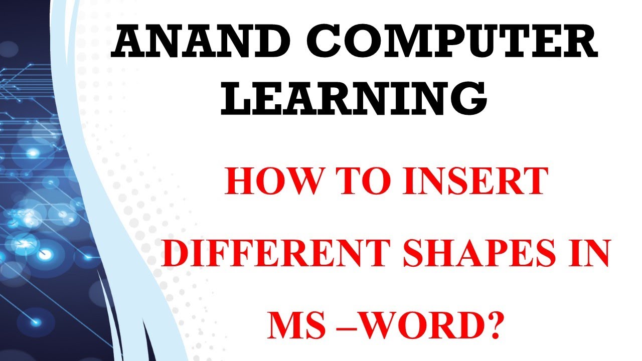 Insert Shapes in MS Word with Simple Steps | Online Computer Learning ...