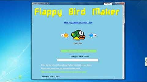 Flappy Bird Maker Moo ICT