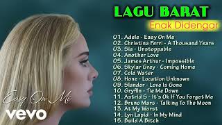 Lagu Barat Slow Enak Didengar [SPOTIFY PLAYLIST 2022] | Adele, Sia - Easy On Me, Unstoppable