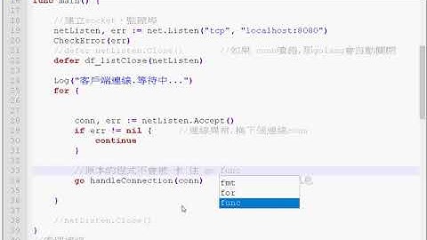 golang實驗:tcp Server.tcp socket簡單的解說.了解tcp運作