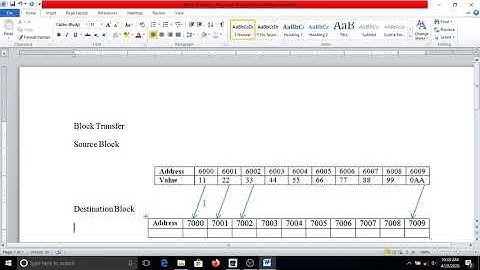 Block Transfer without using strung instructions