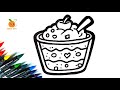 Ice Cream Coloring for Kids | Easy Ice Cream Coloring page