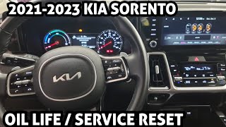 2021 2022 2023 KIA SORENTO - HOW TO RESET OIL LIFE / MAINTENANCE SERVICE REMINDER