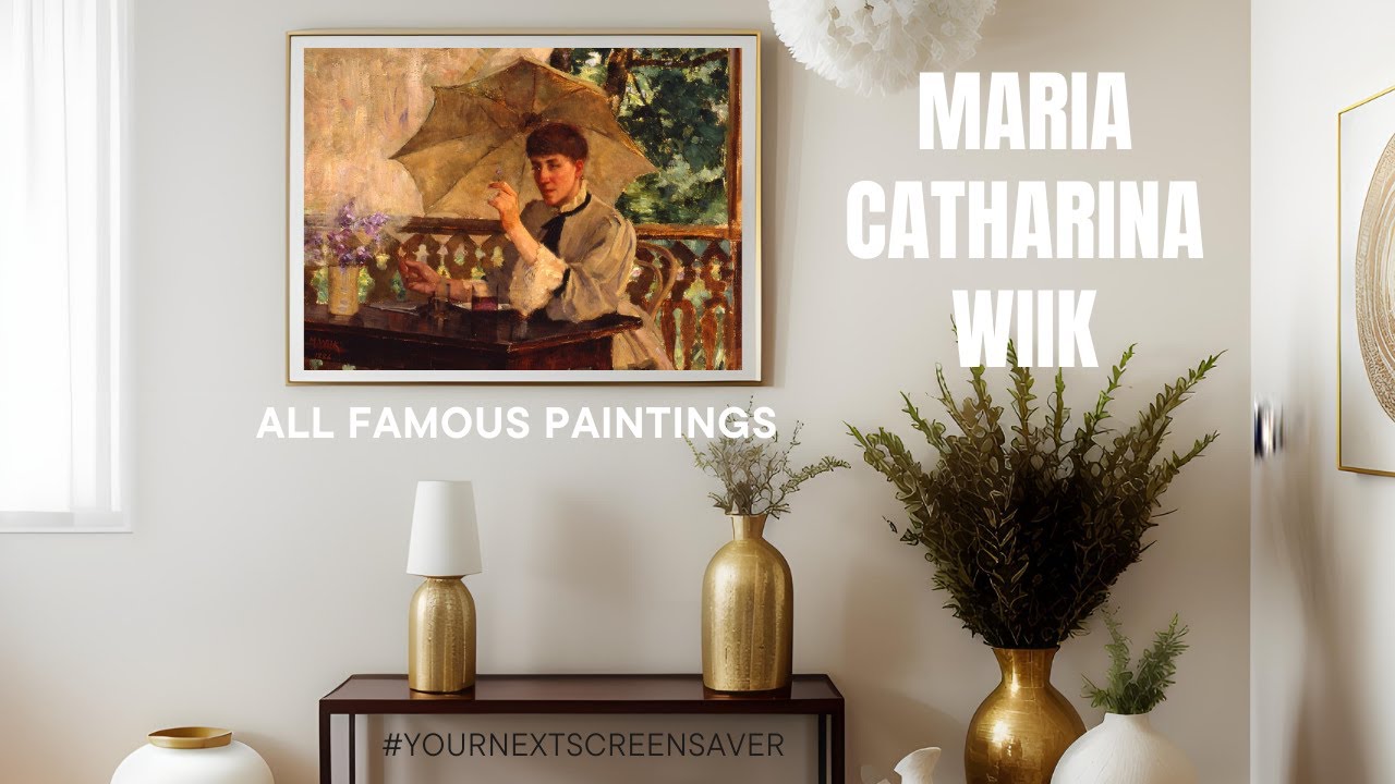 All Famous Paintings of Maria Catharina Wiik's Art Screensaver (no Audio) | 4k 2 Hour Edition