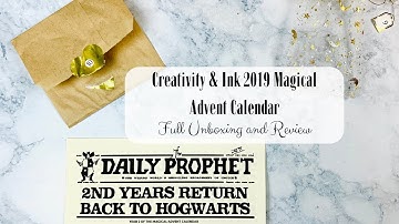Creativity & Ink 2019 Advent Calendar // Full Unboxing & Review of the 2019 Magical Advent Calendar