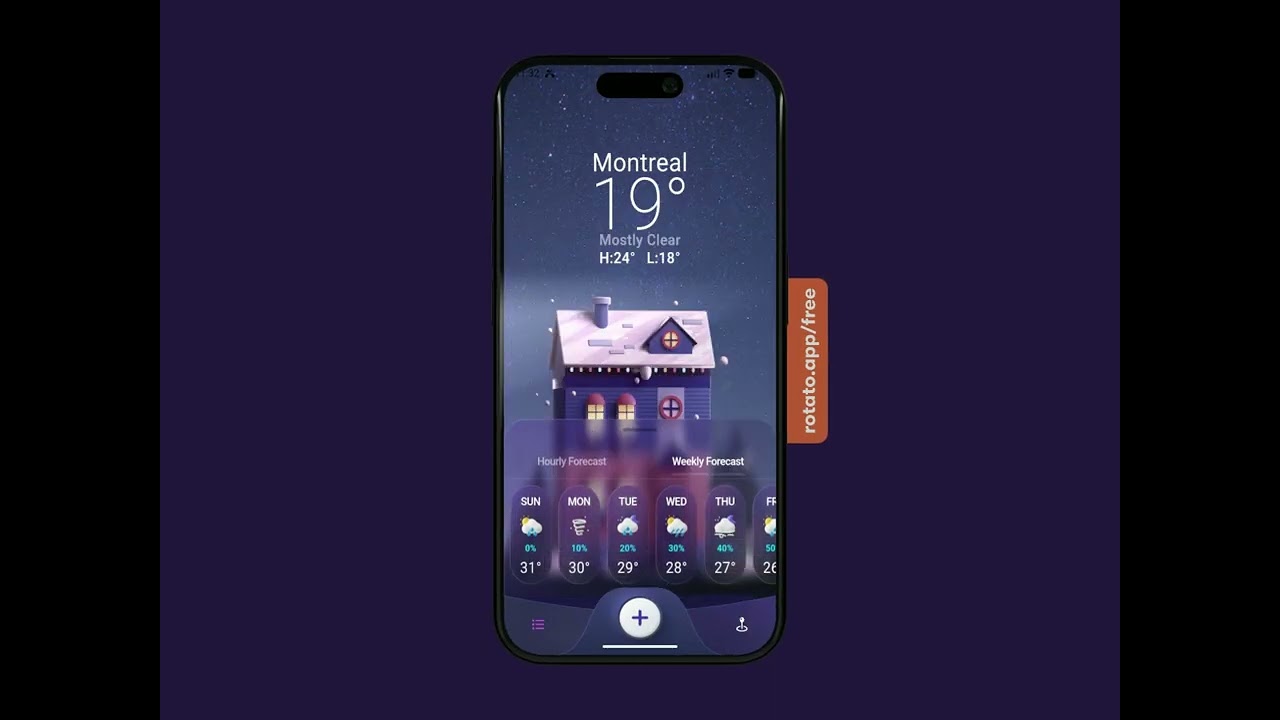 ☁️ Weather App UI – Flutter UI Showcase