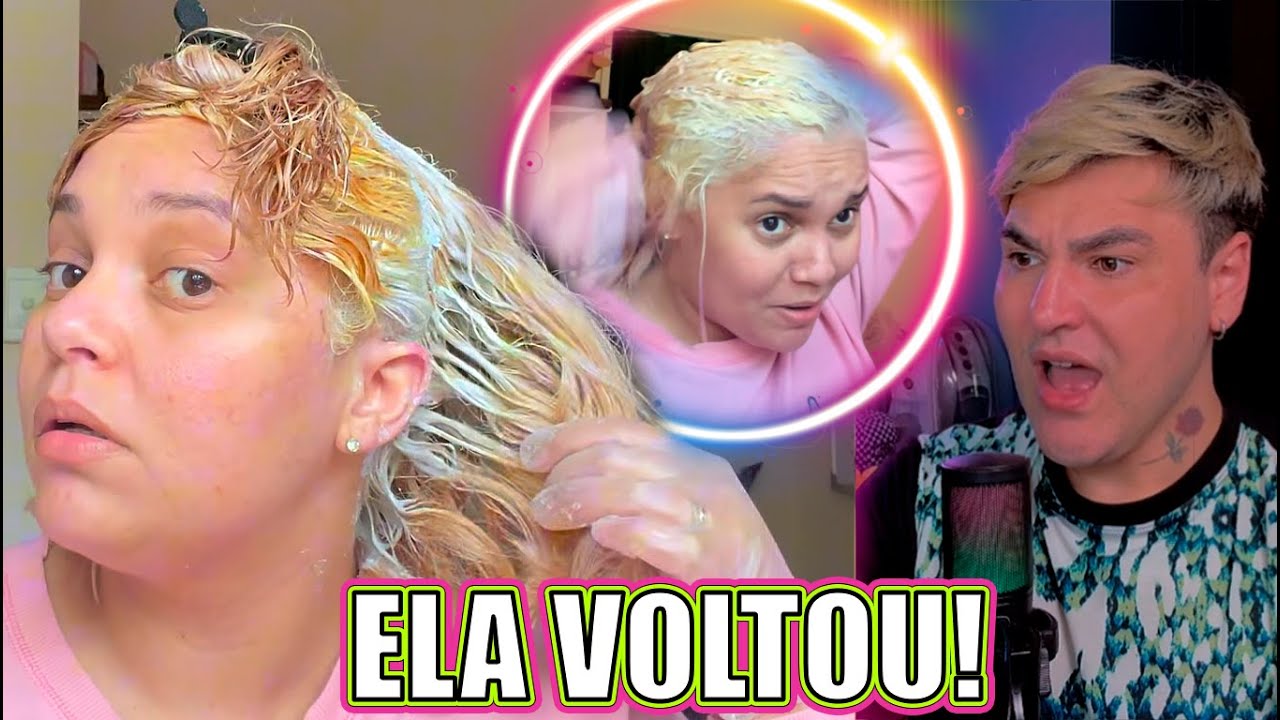 ELA DESCOLORIU O CABELO RUIVO COM BLOND | SAMBOU NA CARA DO CORTE QUÍMICO