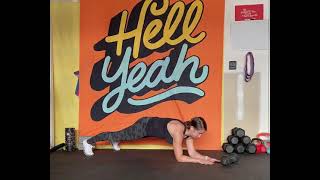 Forearm Plank Dumbbell Taps