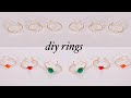 diy rings/How to make simple and delicate stackable rings at home/wire wrapped rings/handmade rings