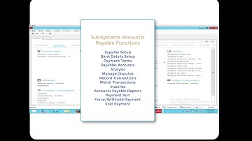 01 Accounts Payable System Setup 1 #Infor #SunSystems #SunPlus #Adventist #Accounting