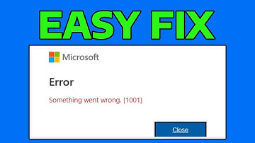 How To Fix Microsoft Sign in Error 1001