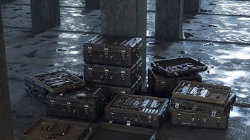 SciFi Box, Gun and Ammo - PBR Asset