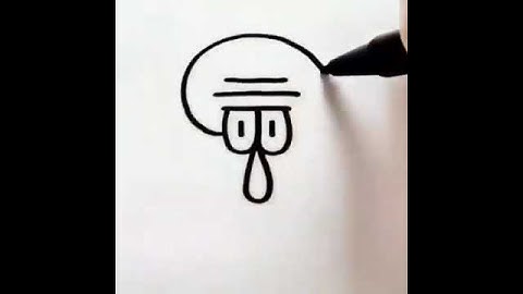 how to draw squidward face