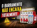 O barramento não encaixa totalmente nos disjuntores
