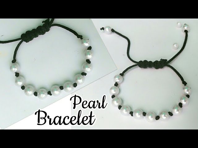 Pearl bracelet making idea ...moti se bracelet banane ka tarika.. - YouTube