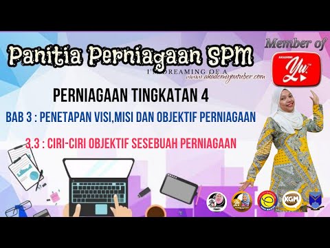 PERNIAGAAN T4 : BAB 3( 3.3 : CIRI-CIRI OBJEKTIF SESEBUAH PERNIAGAAN)