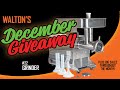 Walton&#39;s December Giveaway &amp; Sales