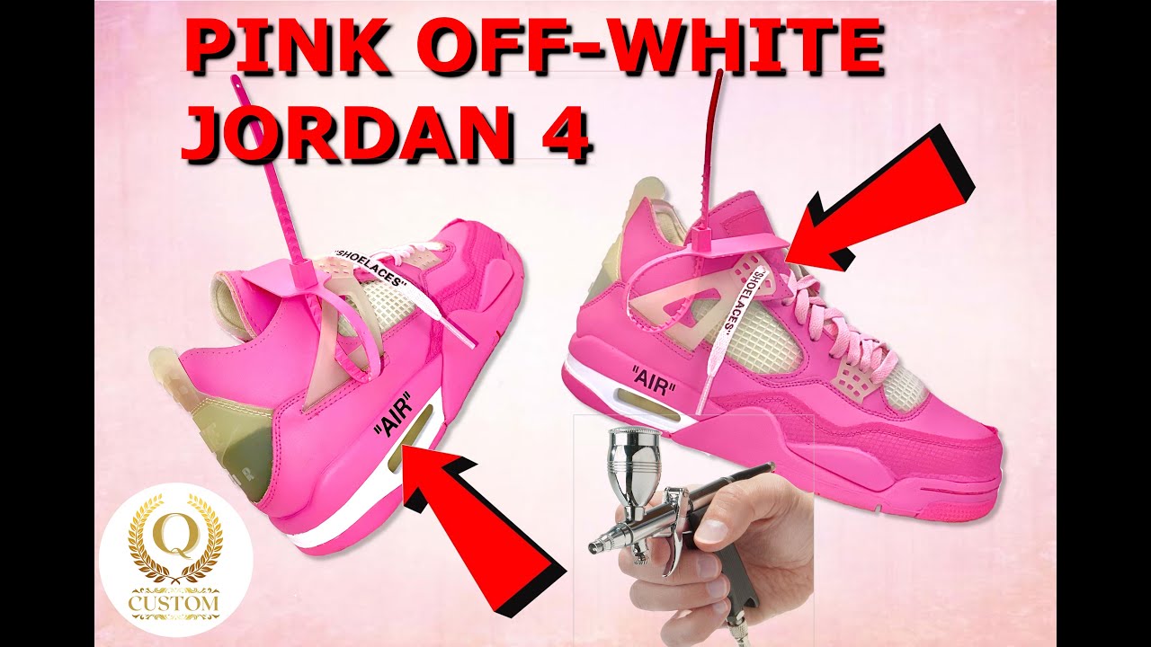 custom jordan 4 pink