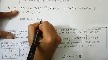 Tacheometer : distance and reduce level