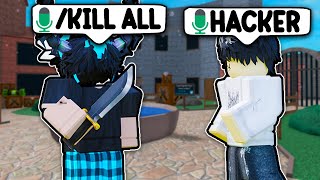 TROLLING With ADMIN COMMANDS In MM2 VOICE CHAT... (Murder Mystery 2)