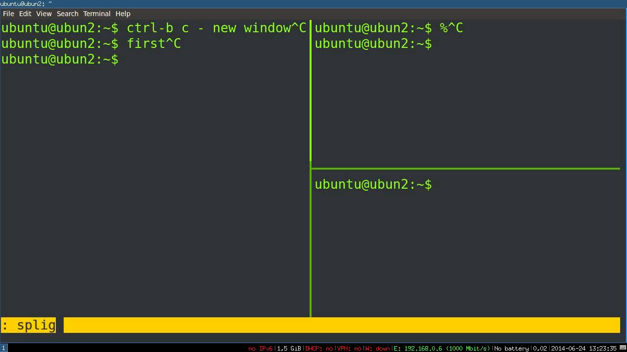 Basic tmux Tutorial - Windows, Panes, and Sessions over SSH