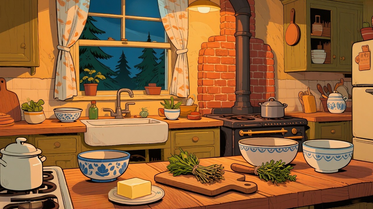 A Cozy 1940s Home Kitchen — Another Room Where Comfort Lives by the Old Stove