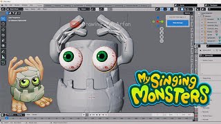 HOW TO make Noggin My Singing Monsters in 3D using Blender #mysingingmonsters