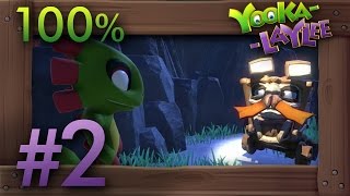 Yooka-Laylee 100% Walkthrough Part 2 - World 2 Glitterglaze Glacier #1 (All Quills, Pagies, Secrets)