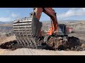 Hitachi zaxis 670lcr excavator working for 3 hours in different mining sites  mega machines movie