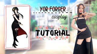 SPY X FAMILY COSPLAY TUTORIAL | Yor Forger outfit *super easy with pattern* Resimi