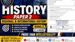 A Level History Paper 2 How To Answer Regional International History Questions Zimsec 60062