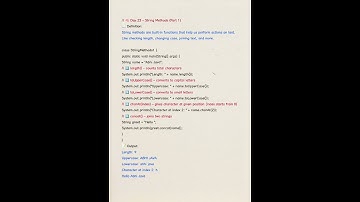 string methods part-01 | strings | java programming | java basics explained | #strings #coding