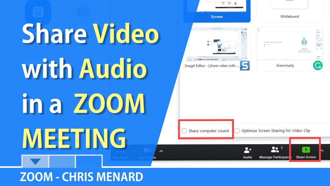 how to share presentation with audio in zoom