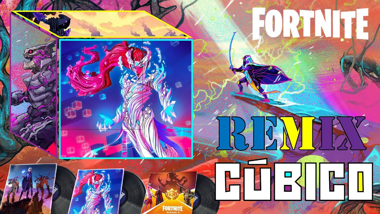 Cube theme remix -musica del trailer, musica del pase de batalla he himno a la reina Fortnite
