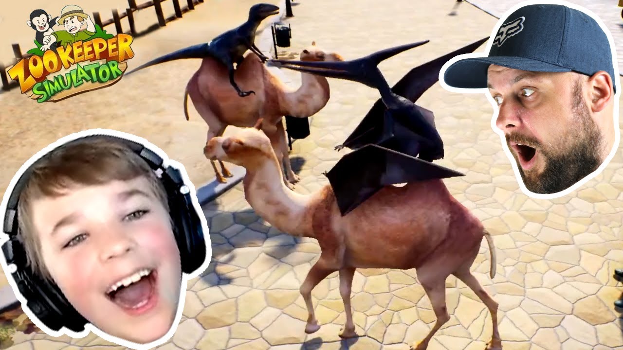 DINOSAURS RIDING CAMELS in ZOOKEEPER SIMULATOR