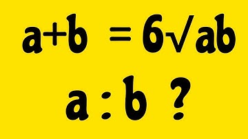 The sum of two numbers is 6 times their geometric means, find the ratio of numbers @StudyPointPro