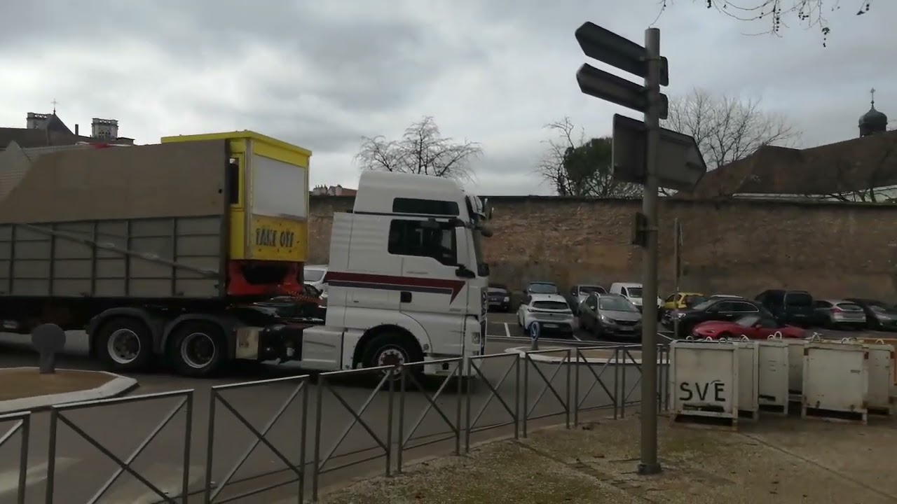 arrivée manege fete foraine à chalon sur saone