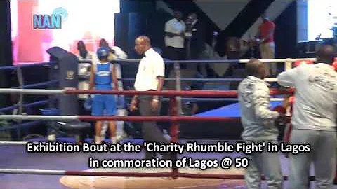The young girls that fought when Evander Holyfield visited Nigeria